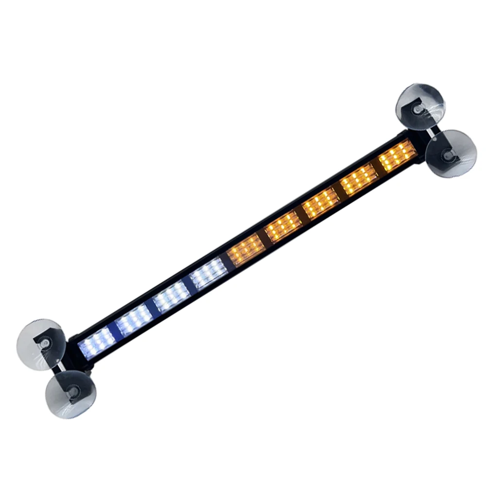 2in1 LED Warning Strobe Lights 54 LED Windshield Safety Warning Light 3 Colors Changing Police Strobe Emergency Signal Lamp