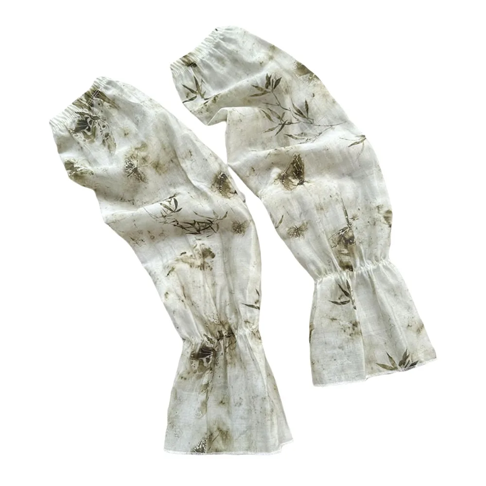 

Thin Sweet Chinese Style Sleeves Elastic Anti-UV Chiffon Sunscreen Arm Covers Sun Protection Long-sleeved Cycling Gloves Summer