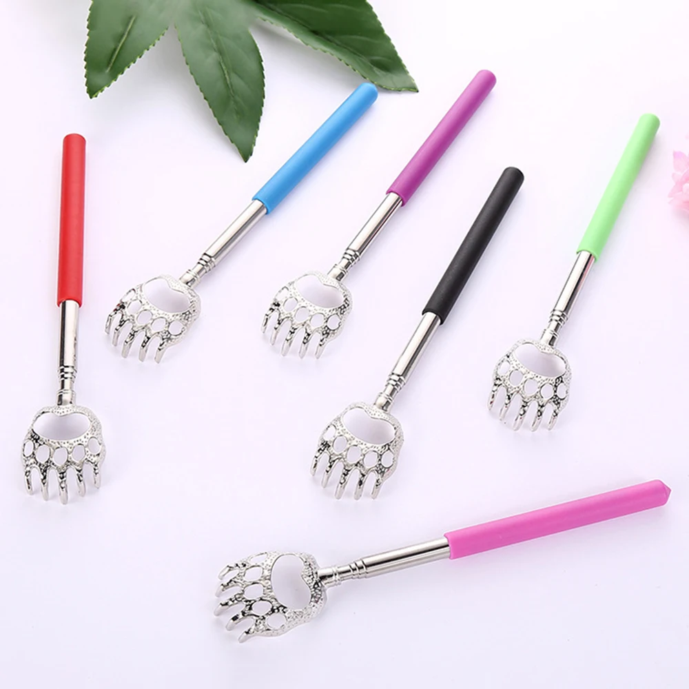 1pcs Bear Claw Stainless Steel Itching Massager No Need For Manual Labor Stainless Steel Retractable Itching Device