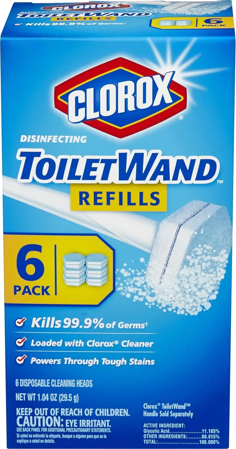 

Disposable Toilet Bowl Cleaner Refills, 6-Pack of 8, Kills Germs & Stains