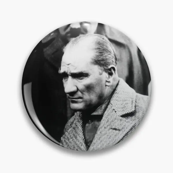 Mustafa Kemal Ataturk  Soft Button Pin Creative Women Funny Lover Metal Badge Fashion Cartoon Lapel Pin Decor Brooch Gift Cute