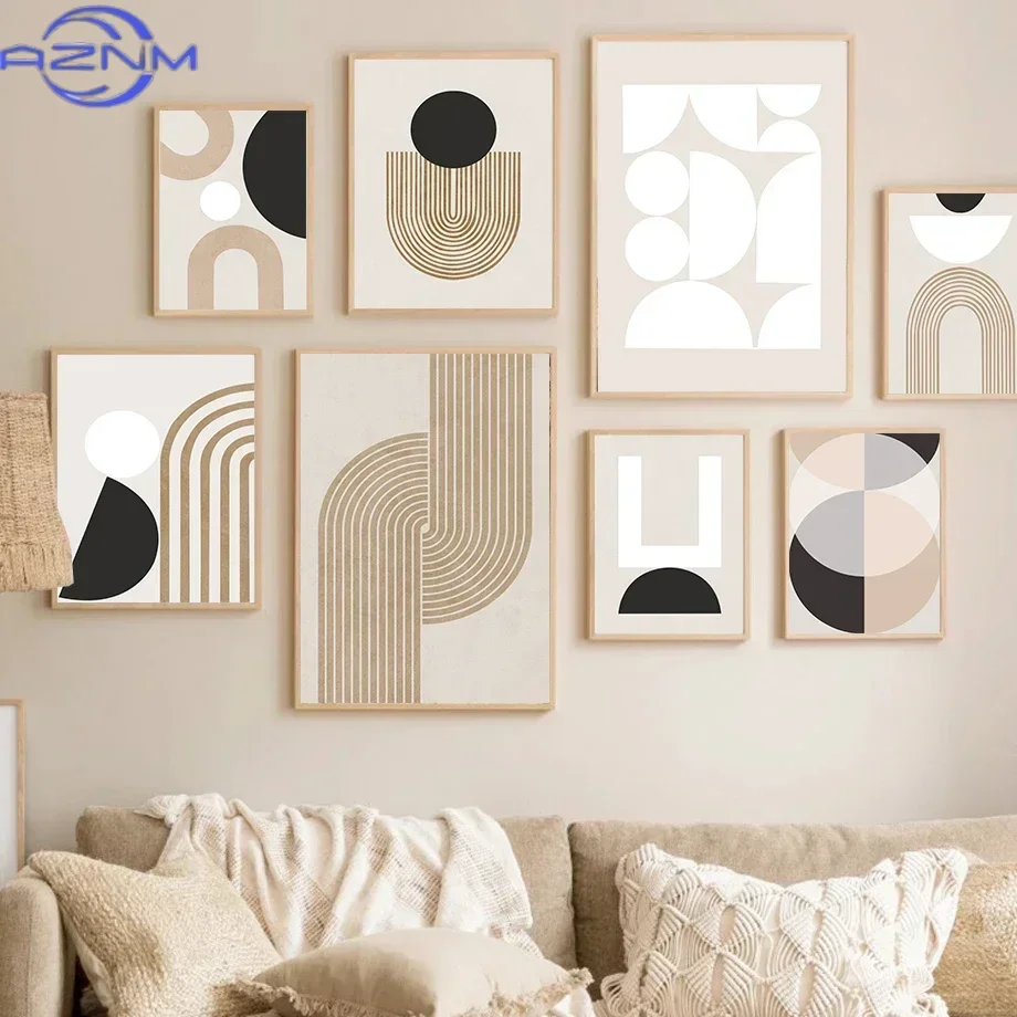 AZNM Minimalist Abstract Line Wall Art Modern Mural Posters And Prints For Living Room Decoratiom Picture Interior Canvas Painti