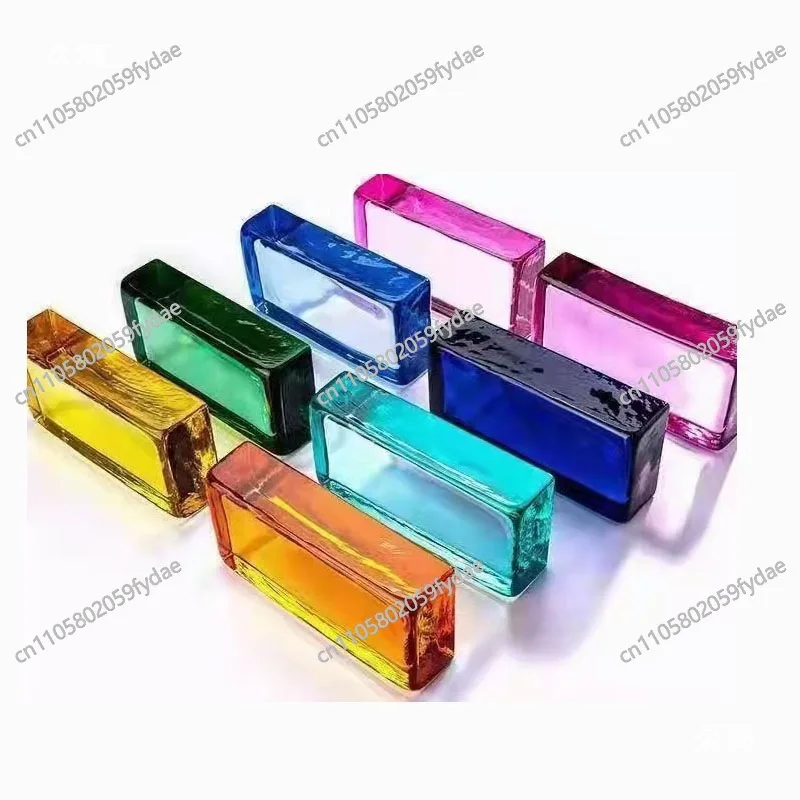 Square square crystal acrylic glass brick beautiful Dangming living room entrance water ripple decoration window DIY