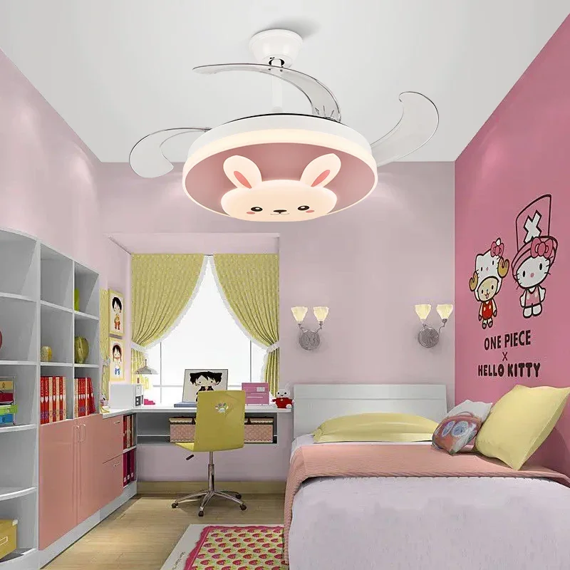 Wholesale Remote Control Decoration For Kids Quiet Smart Light And Fan Switch Flush Mount Led Ceiling Fan With Light