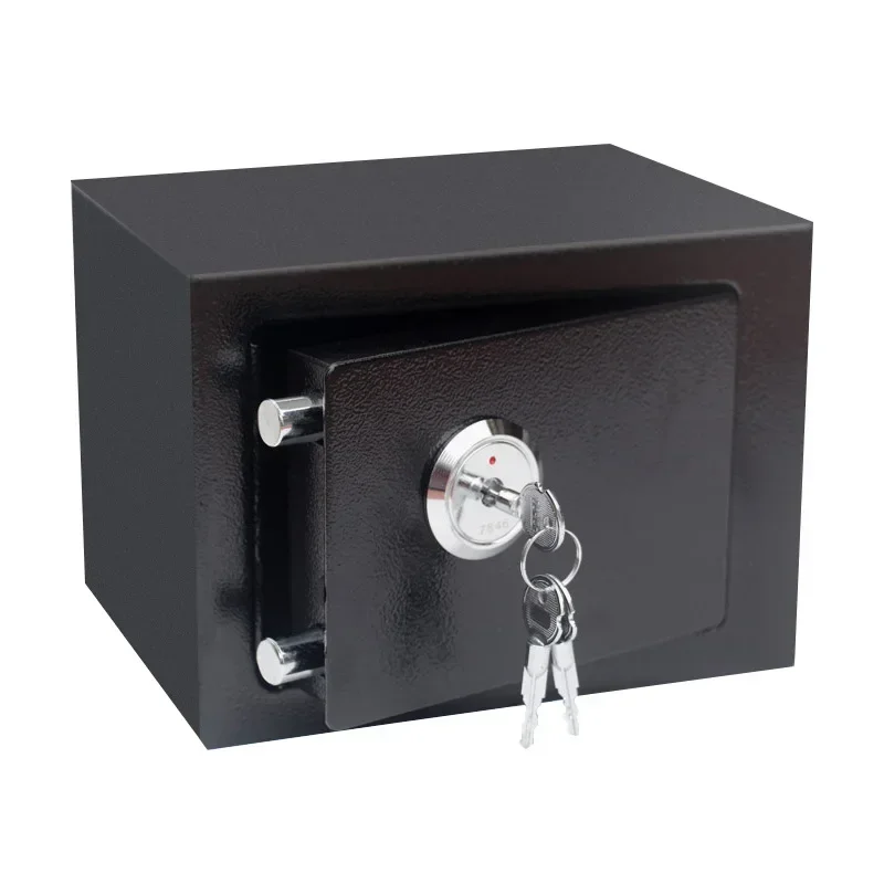Mini Digital Safe Deposit Box with Key Lock Small Money Locker for Office Home and Kids Safety