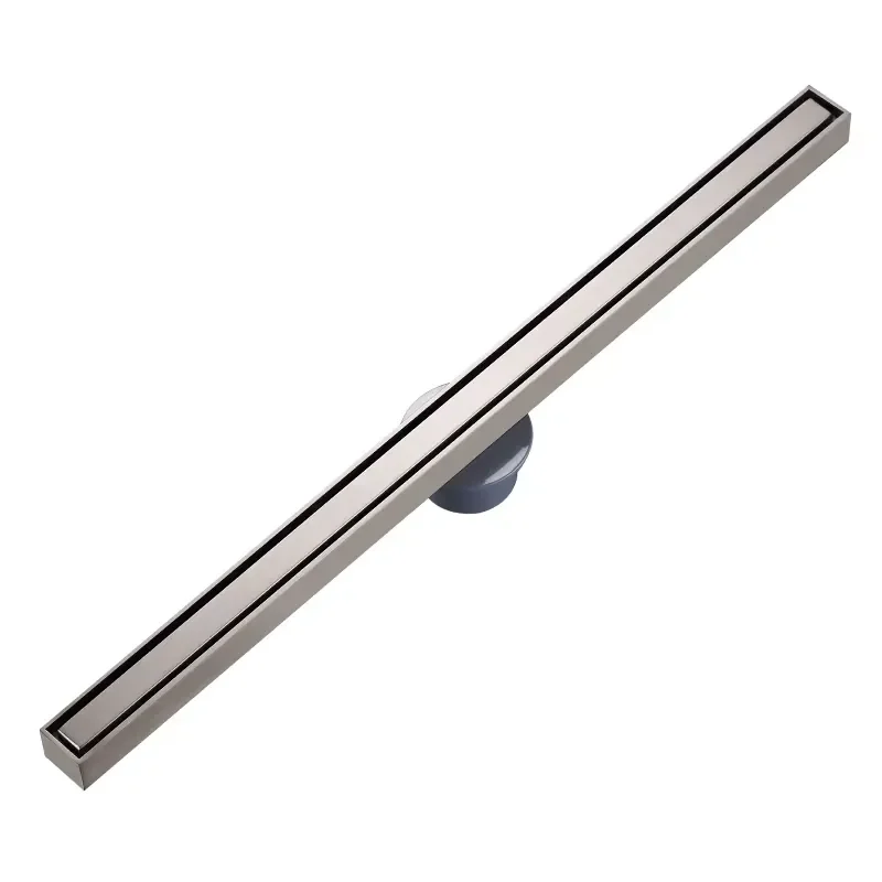 Modern 304 Stainless Steel Floor Drain Silver Polished Finish Narrow Design Bathroom Shower Waste Eco Friendly Long Lasting
