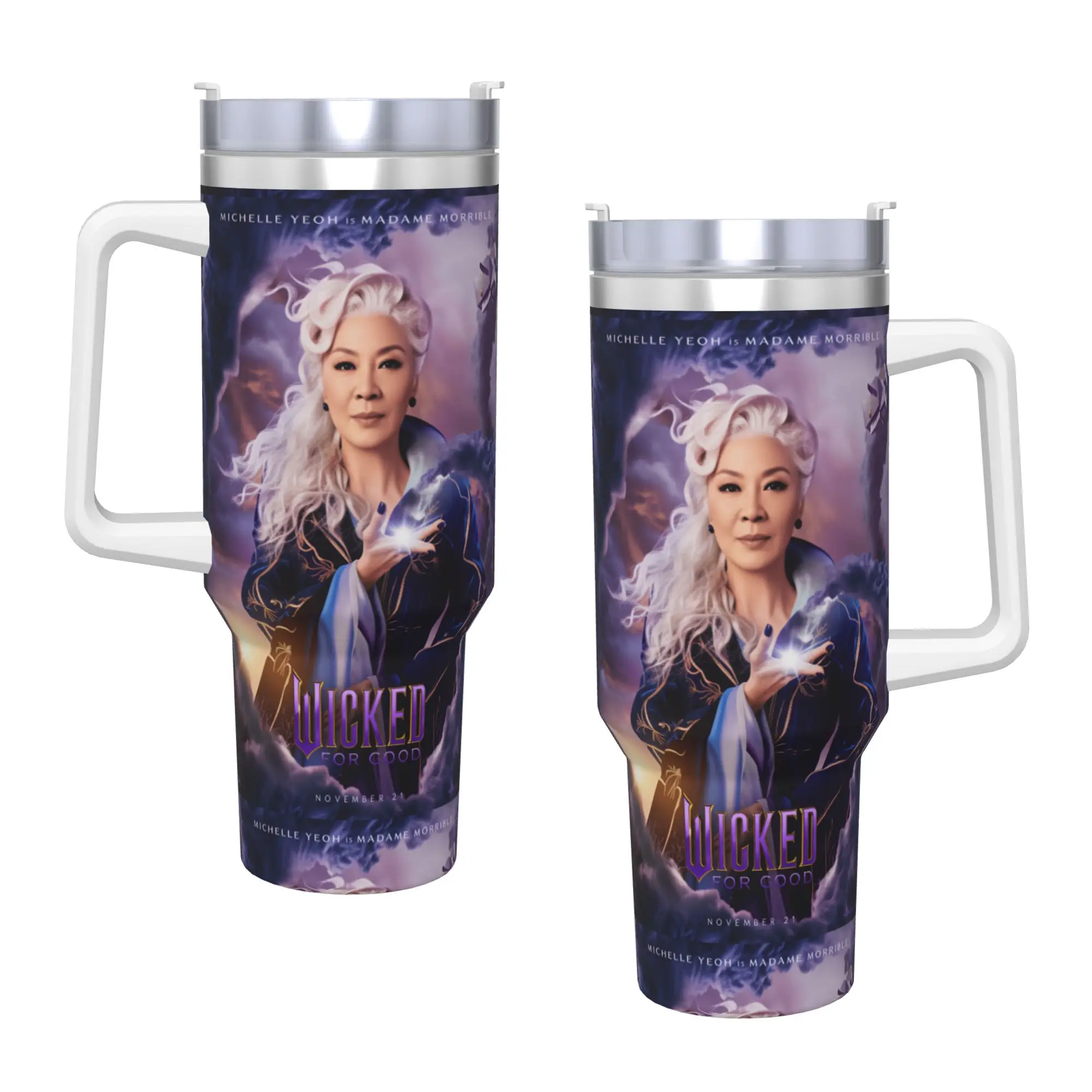 

Stainless Steel Tumbler Wicked 2 Musical Movie Mugs Cup With Straws Camping Drink Water Bottle Heat Preservation Thermal Mug