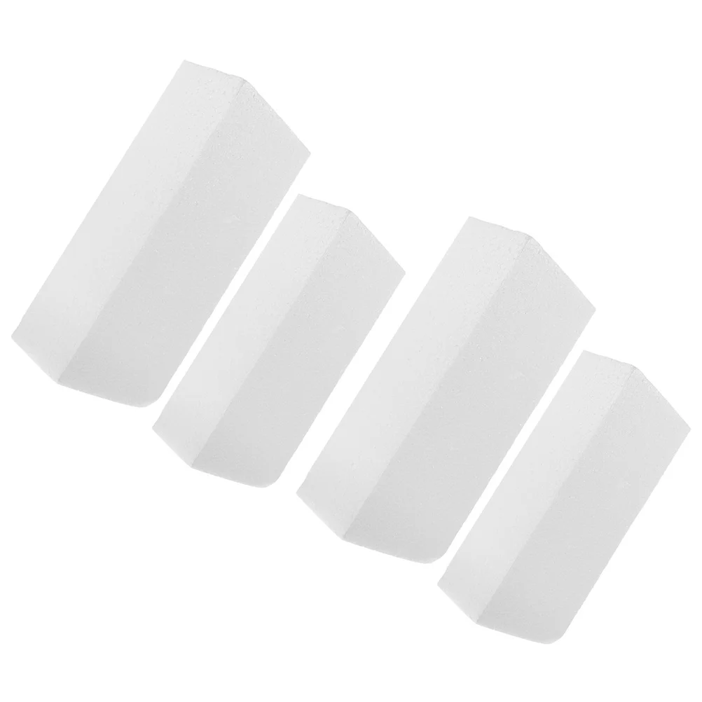 4 Pcs Manual Rectangular Foam Block Flower Arranging Blocks Crafts White Foams Cubes