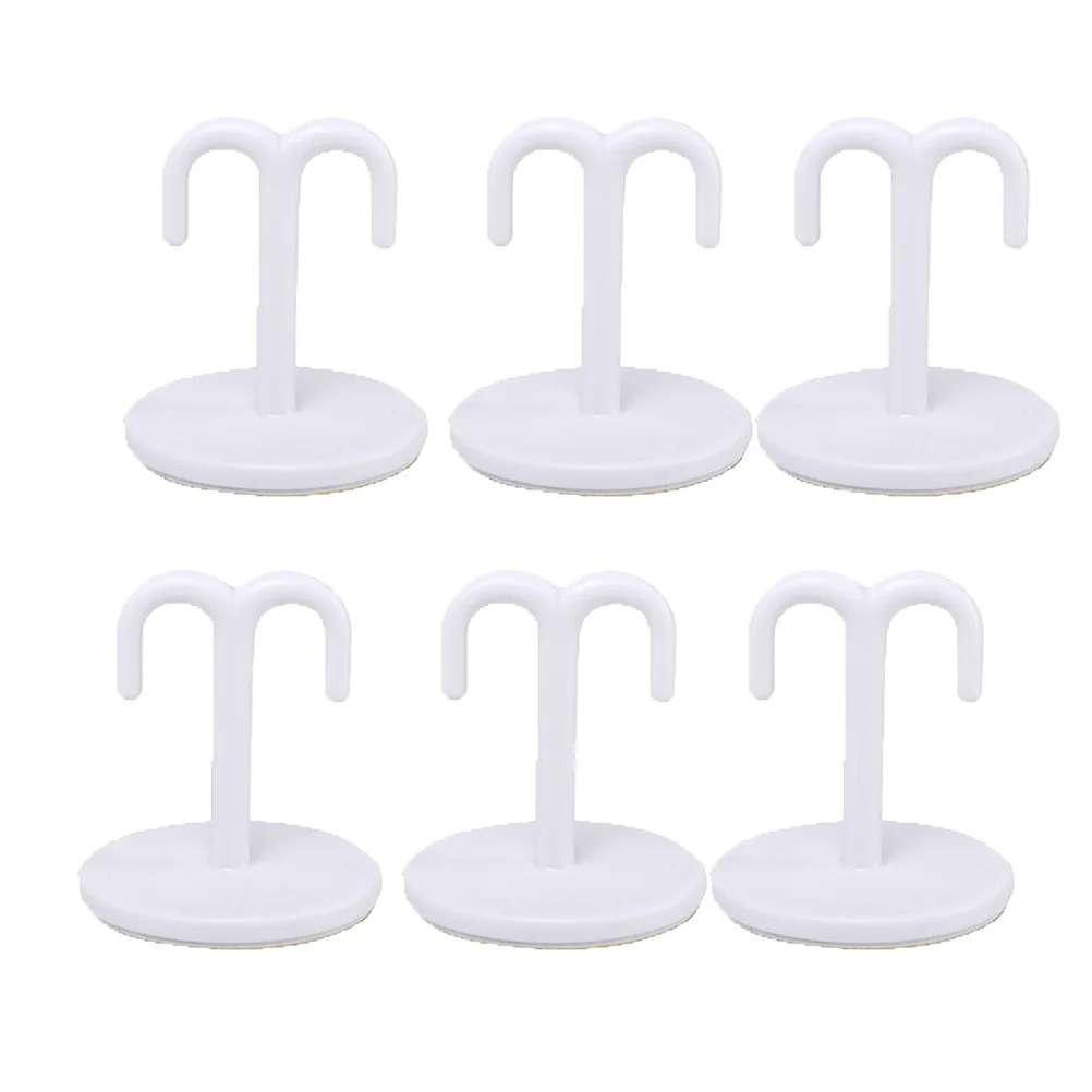 

6PCS Heavy Duty Ceiling Hooks for Hanging Tools Clothes Towels Wall Cabinet Hangers Small Size Quality Material