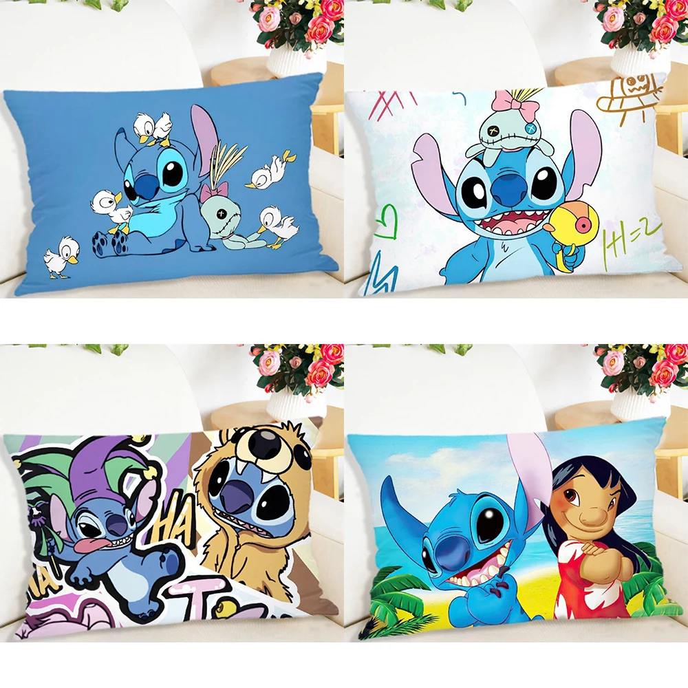 Kawaii Disney Stitch Pillowcase Home Room Decoration Soft and comfortable Bed Sleeping Pillowcase Living Room Sofa Cushion Cover