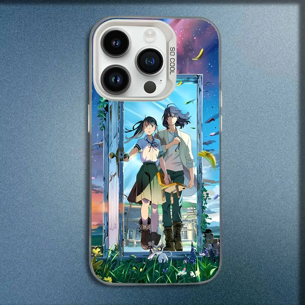 S-Suzume Anime Phone Case For iPhone 17,16,15,14,13,12,11,Pro,Max,Plus,E,SE4,Air,Mini White IMD Box