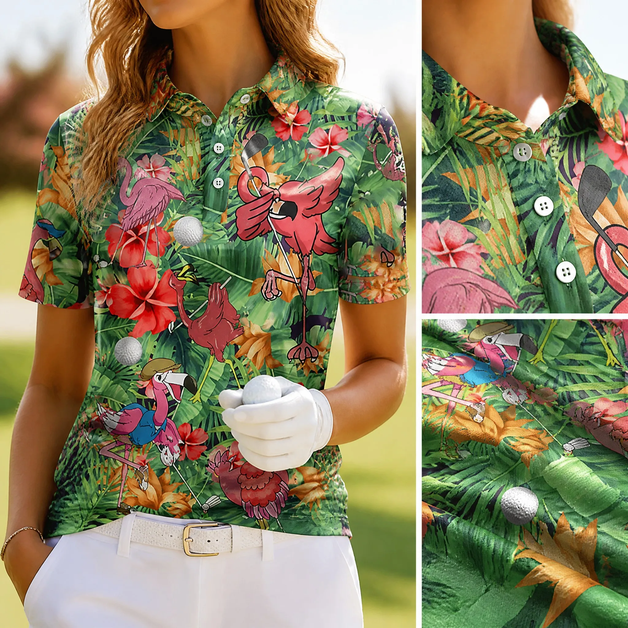 2026 Sommer Golf-Shirt Kurzarm Poloshirt Neues Damen-Poloshirt Bedrucktes Arbeits- und Freizeit-T-Shirt für Damen – Detail 3