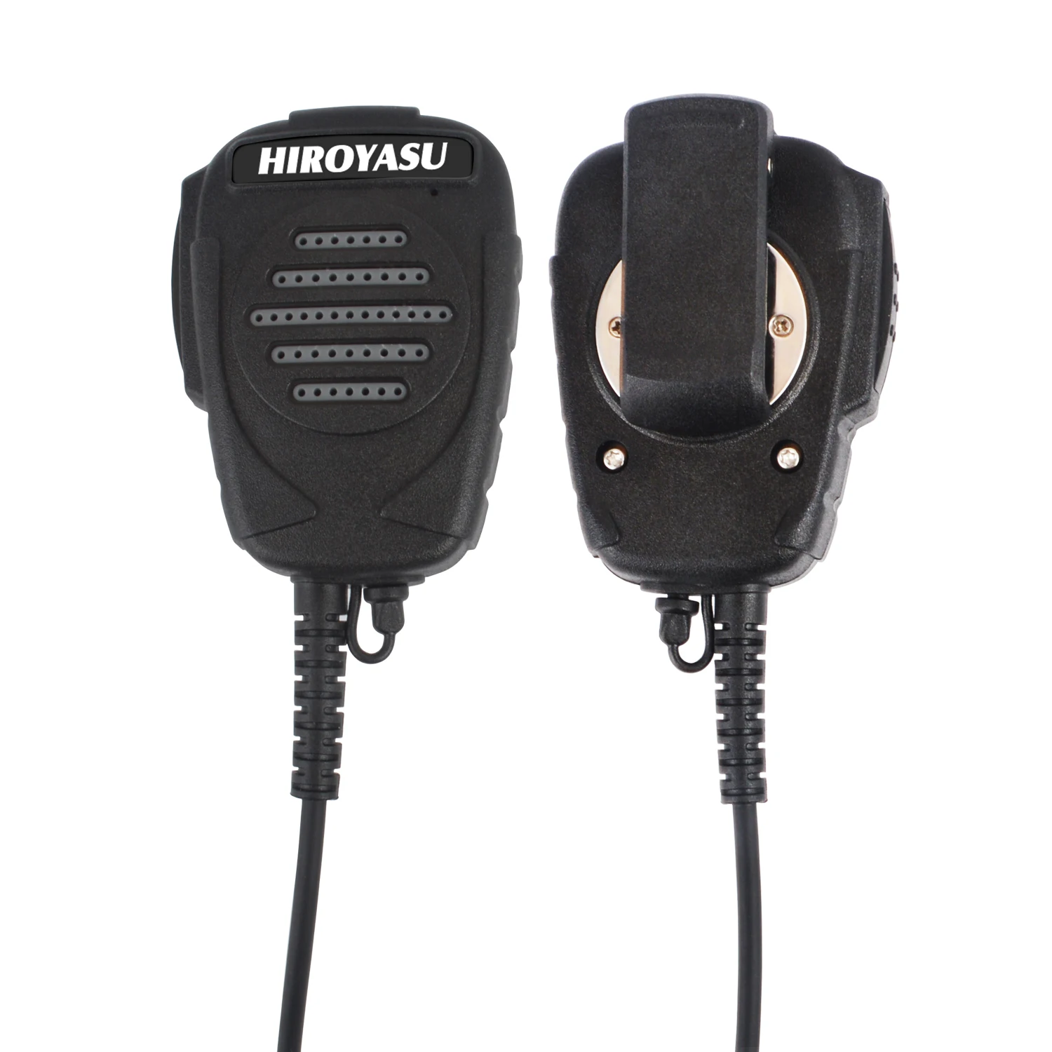 Hiroyasu Hand Microphone Speaker Mic 3.5mm Y plug Connector for HIROYASU HI-R23 HI-B6 Zello Walkie Talkie Vertex Standard VX-531