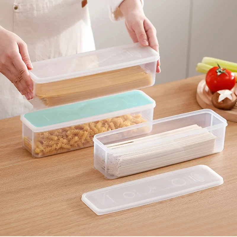 

Kitchen Rectangular Noodle Storage Box Refrigerator Egg Noodle Hanging Noodle Storage Box Preservation Plastic Food Sealed Box