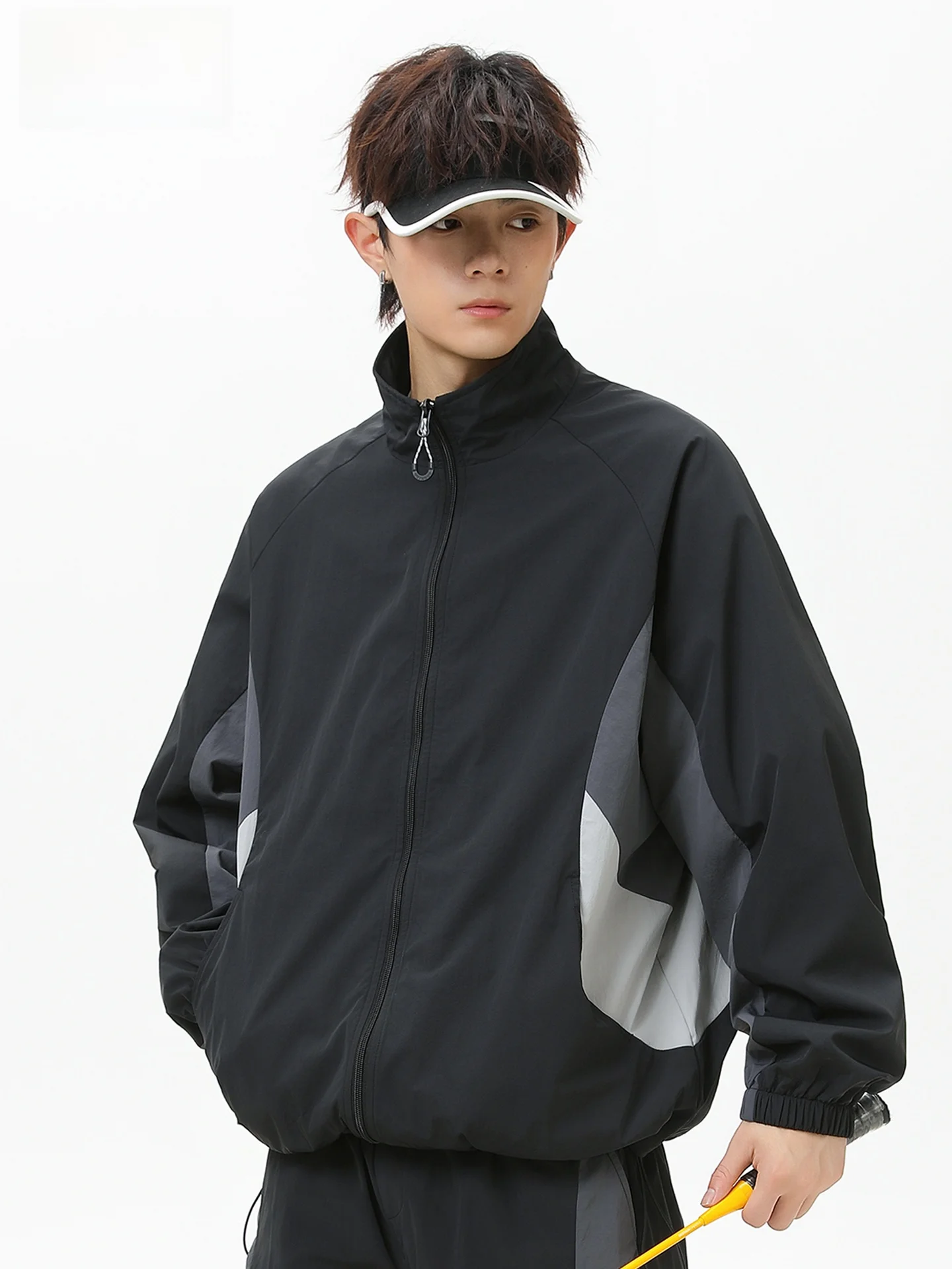 

Повседневная уличная мужская куртка Jaet Autumn Spor в стиле ретро с застежкой-молнией, нейлоновая молодежная модная верхняя одежда, пальто для пар