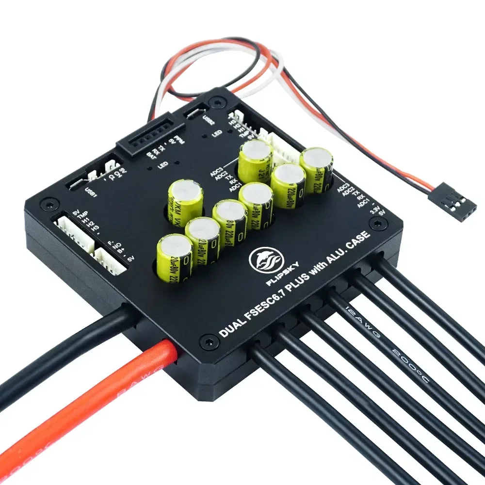 

In stock 2025 Hot Sale 200A 12S Flipsky Dual FSESC 6.7 Plus with Aluminum Case Based on VESC 6 for 6374 6384 63100 Skateboard Mo