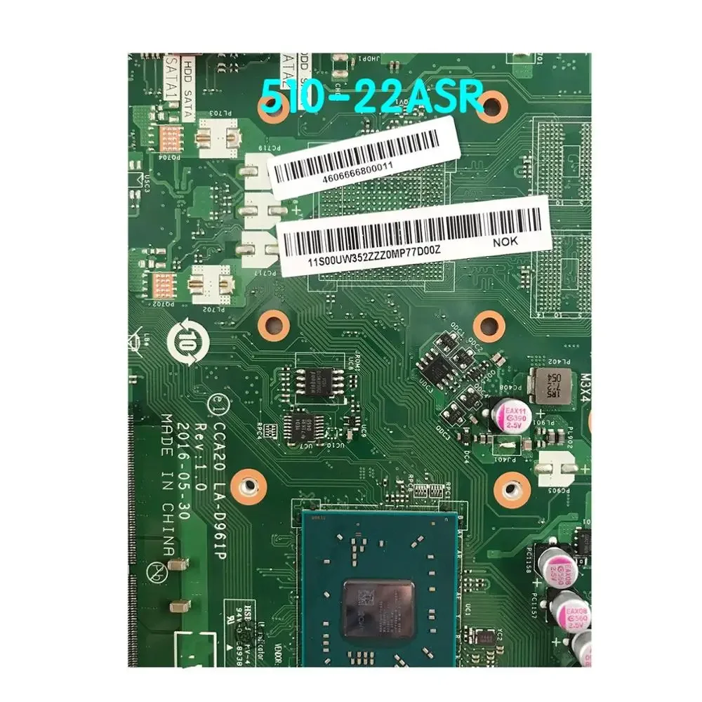 สําหรับ Lenovo Ideacentre Aio 510-22ASR เมนบอร์ด LA-D961P 00UW352 Mainboard 100% ทดสอบจัดส่ง ok