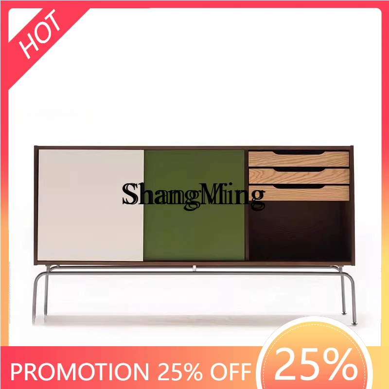 

CL side cabinet, antique living room color matching side cabinet, stainless steel solid wood entrance cabinet