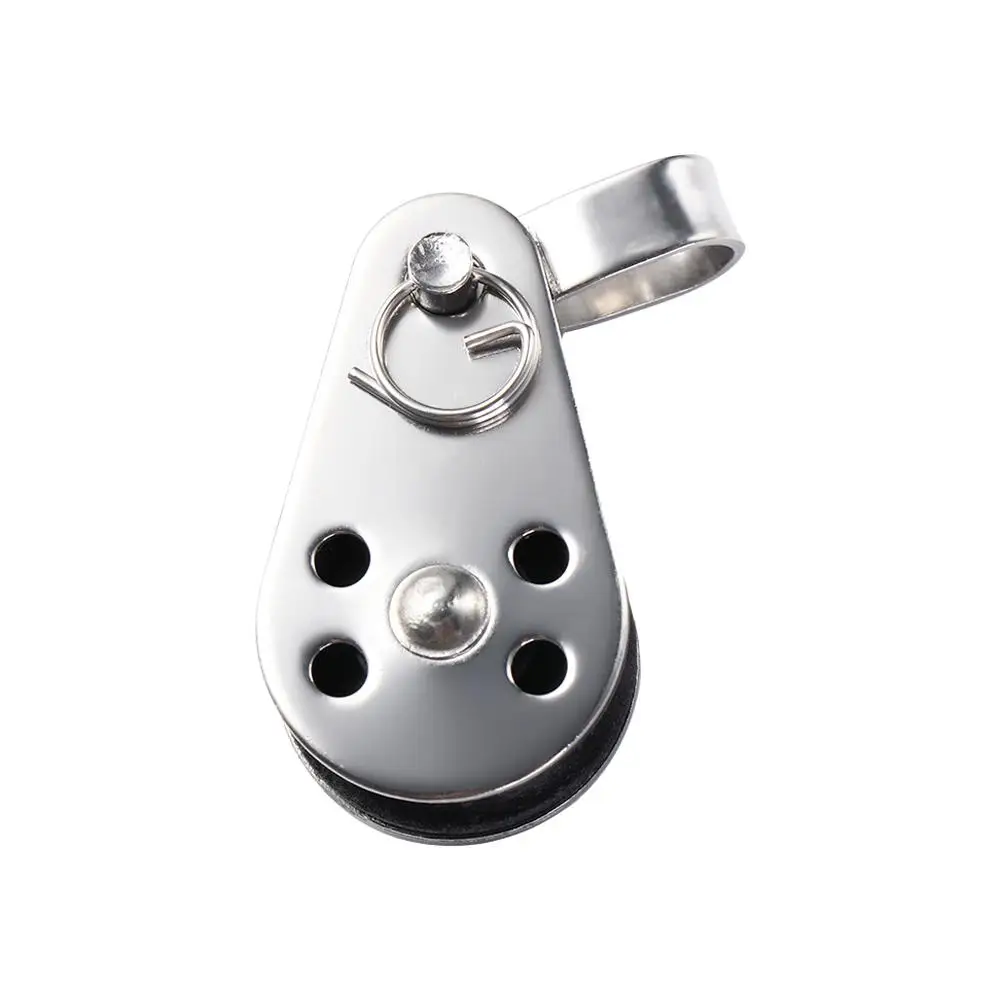 Parti della trasmissione di potenza Accessori per barche da kayak Puleggia in acciaio inossidabile da 25 mm Cuscinetto Ruota di sollevamento Strumenti Puleggia di trazione fissa