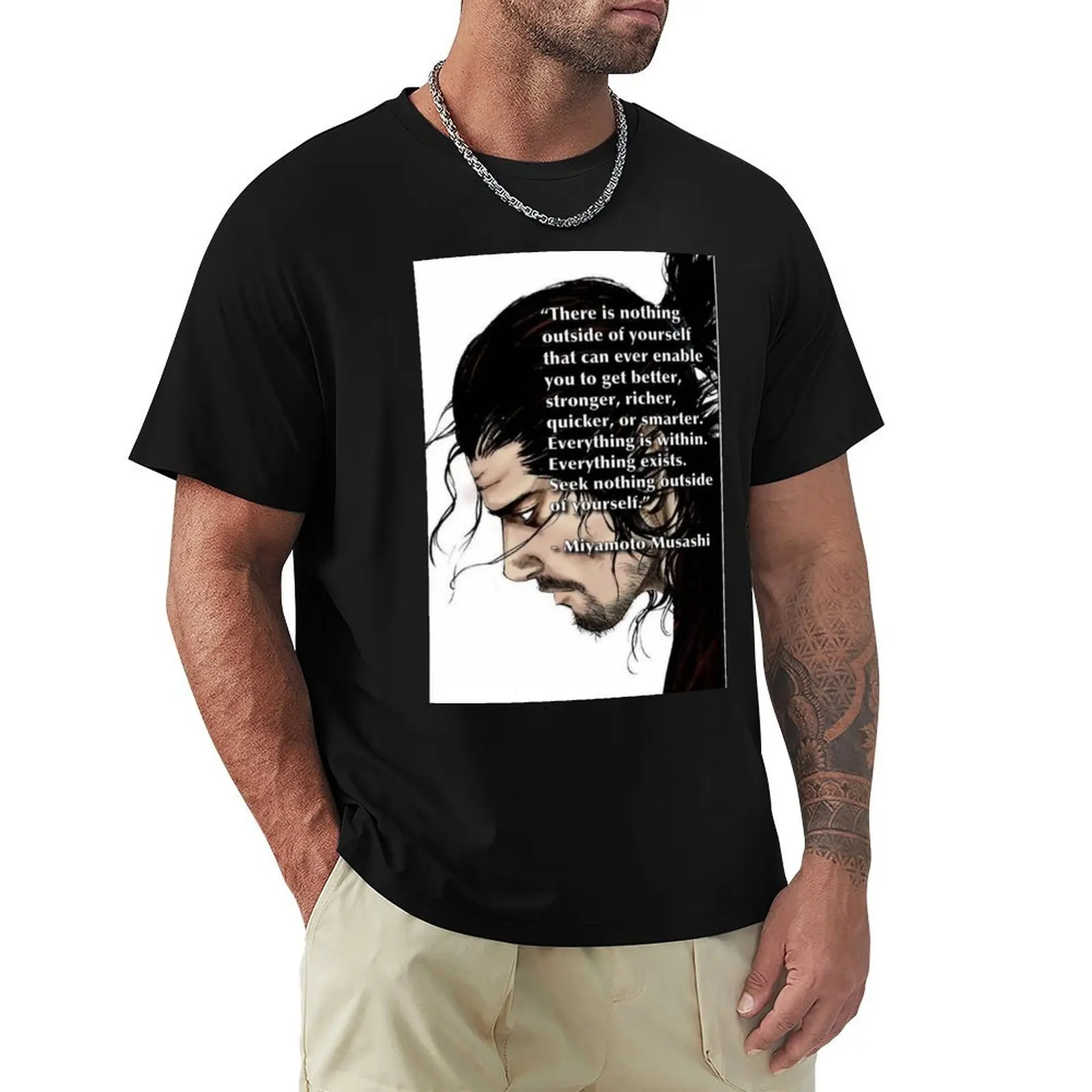 

miyamoto musashi T-Shirt graphics street wear custom t-shirts black t-shirts for men