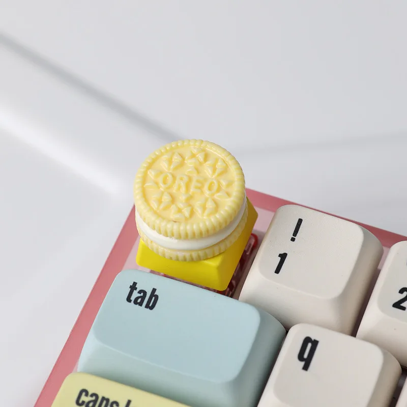 Creative Mechanical Keyboard Keycaps Sandwich Biscuits Resin Materials Personalized Diy Keycap Tablets Laptops Keyboard Keycap