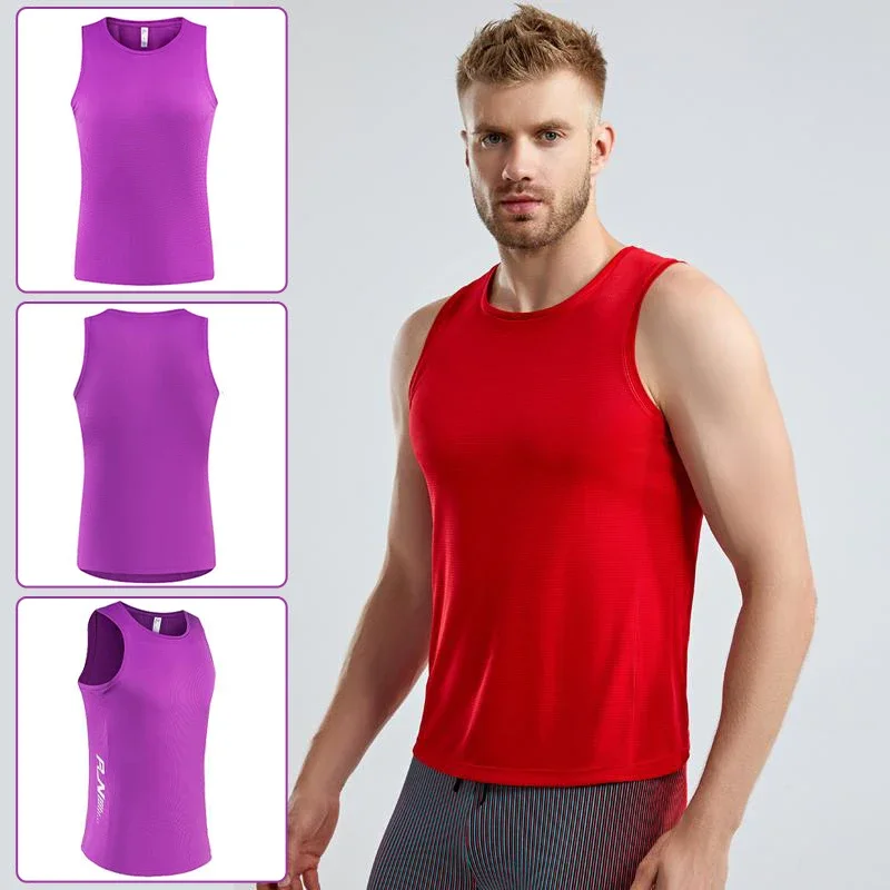 Men Tank Tops Undershirt Casual Vest Fitness Gym Sports Slim Fit Comfort Home Wear Breathable Compression Tight Gym Shirt