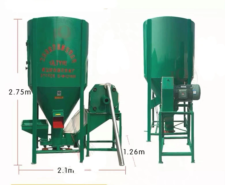 Professional factory chicken feed crusher and mixer Poultry feed crushing and mixing machine