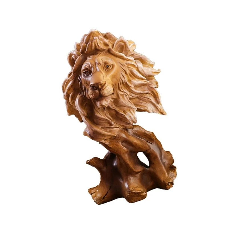 Impressive Resin Lion Statue Wildlife Home Statues for Business Occasion