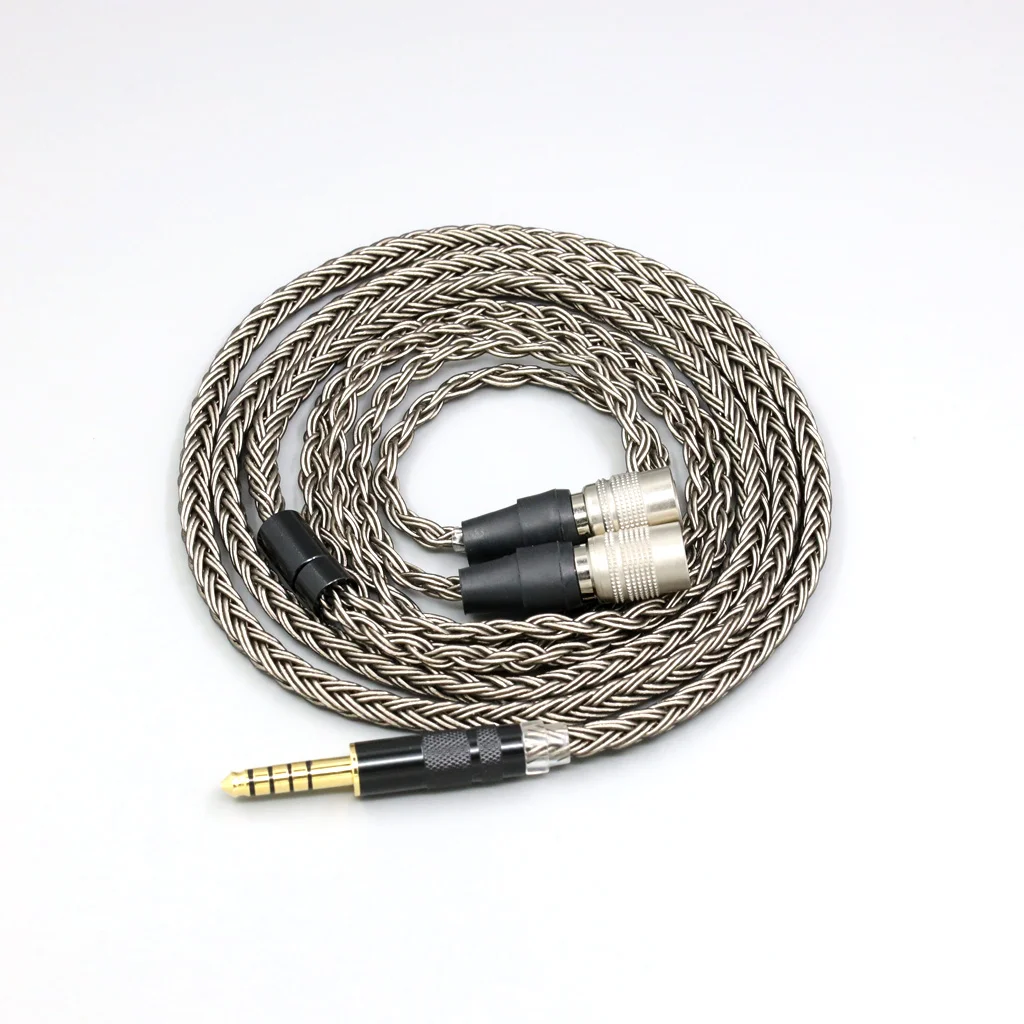 

Grey Silver plated 16 Core Aduio Earphone Cable For Mr Speakers Alpha Dog Ether C Flow Mad Dog AEON Headphone 8841