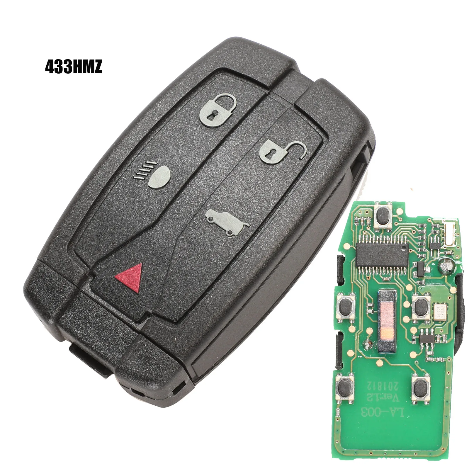 Jingyuqin Smart Remote Control Key 433MHz For Land Rover Freelander 2 3 LR2 Sport Fit Range Rover w/ Integrated chip 5 Buttons