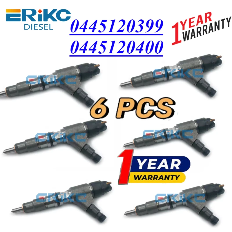 

6PC 0445120399 0445120400 Common Rail Fuel Injector For CAT C4.4 Engine Caterpillar 320D2 Fuel System Accessory