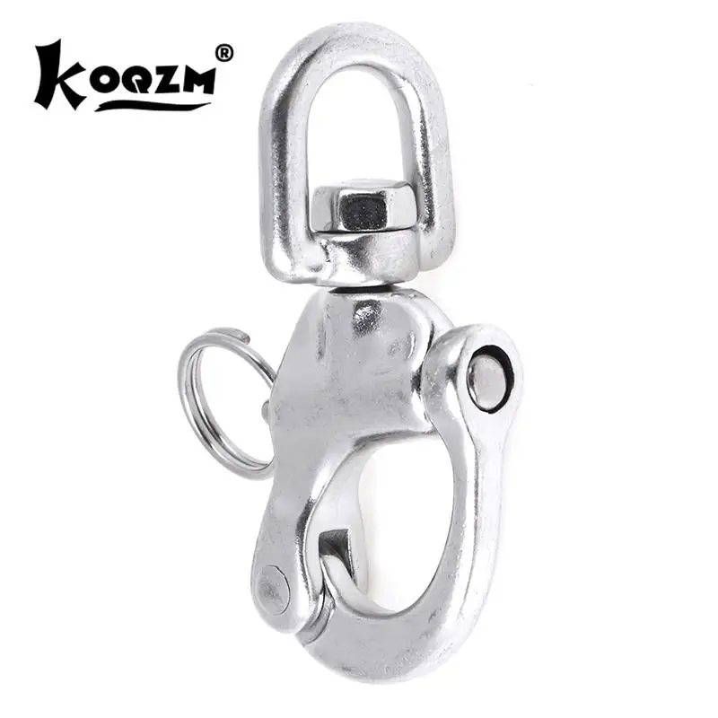 Stainless Steel Quick Release Boat Chain Shackle Swivel Snap Hook 70mm