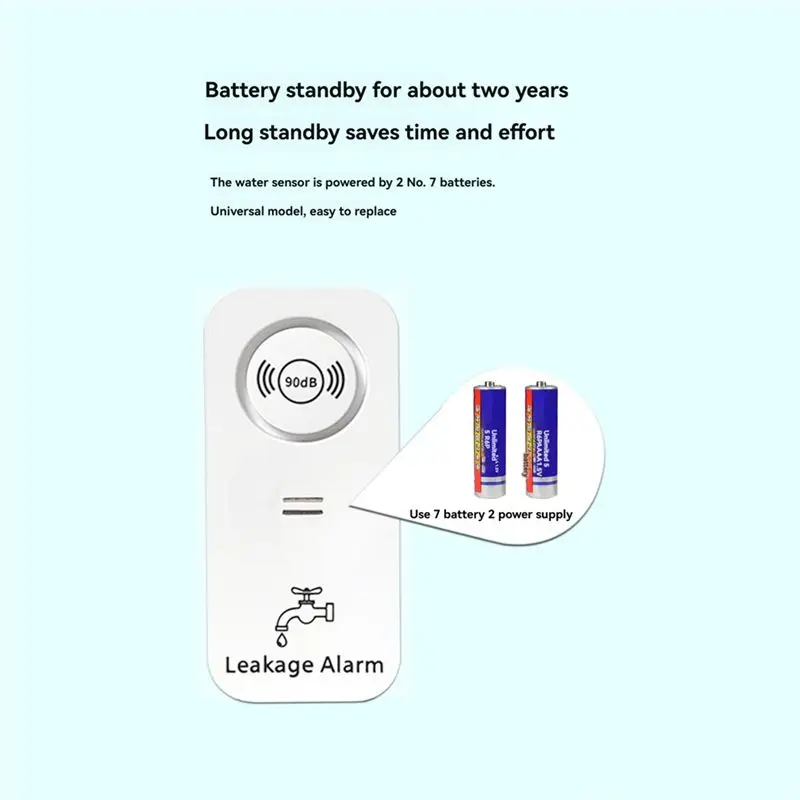 -[A51I Digital]Tuya WIFI Water Sensor 90Db Alarm Water Leak Detector 90Db High Pitch Alarm Forkitchen Bathroom Basemen