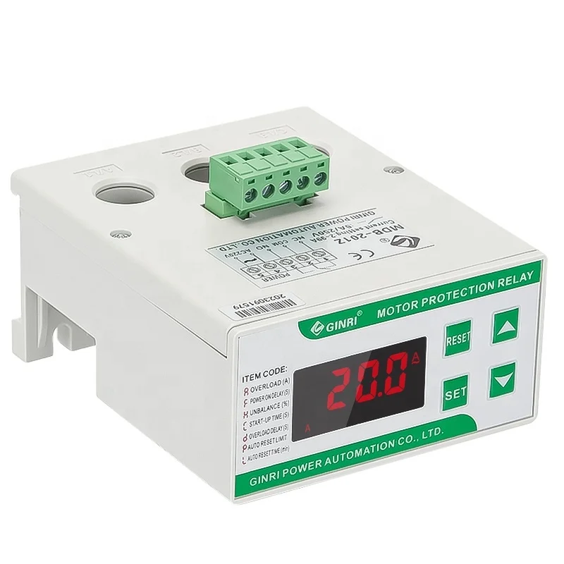GINRI MDB-201 2-99A Water Pump Protector Overload Protection Device Digital Electronic Motor Protection Relay