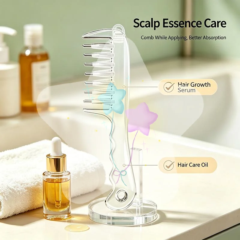 1Pcs Essential Oil Infusion Hair Comb Scalp Massage Applicator Brush For Salon