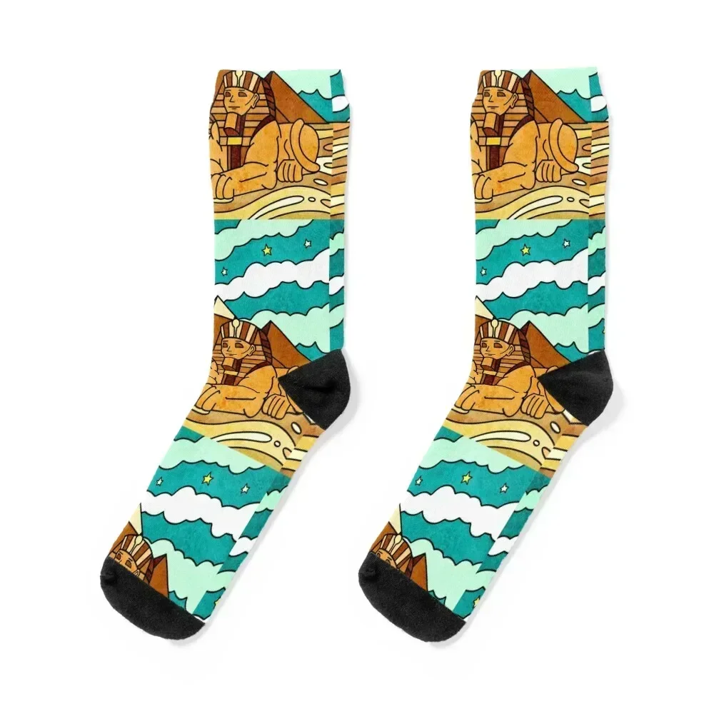 

Egyptian Pyramids Socks winter gifts anime Heating sock happy Socks Women's Men's