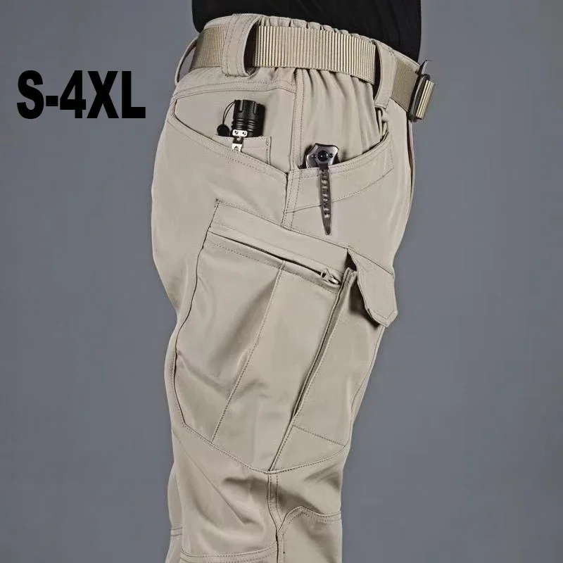 Mens Spring Tactical Cargo Elastic Pants Military  Combat Trekking Hiking Camping Climbing Run Sport Cycling Work Trousers Joger