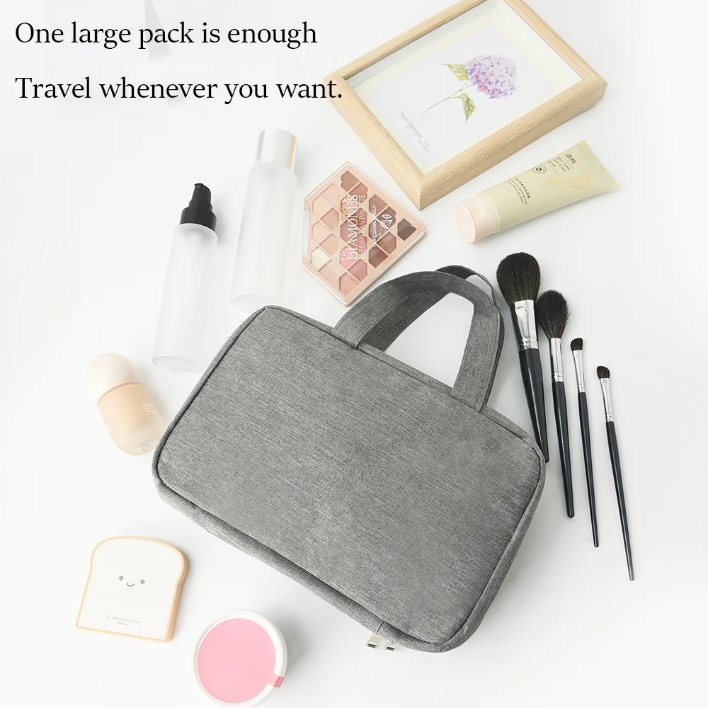 حقيبة مستحضرات التجميل متعددة الوظائف 4 أضعاف مقاومة للماء الجاف الرطب فصل المحمولة للسفر مستحضرات التجميل فرش أدوات الزينة #2