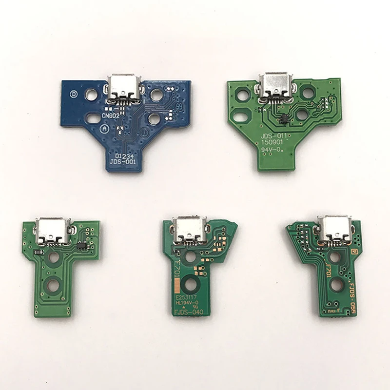 For 12Pin JDS 011 030 040 055 14Pin 001 Connector USB Charging Port Socket Circuit Board For PS4 Controller