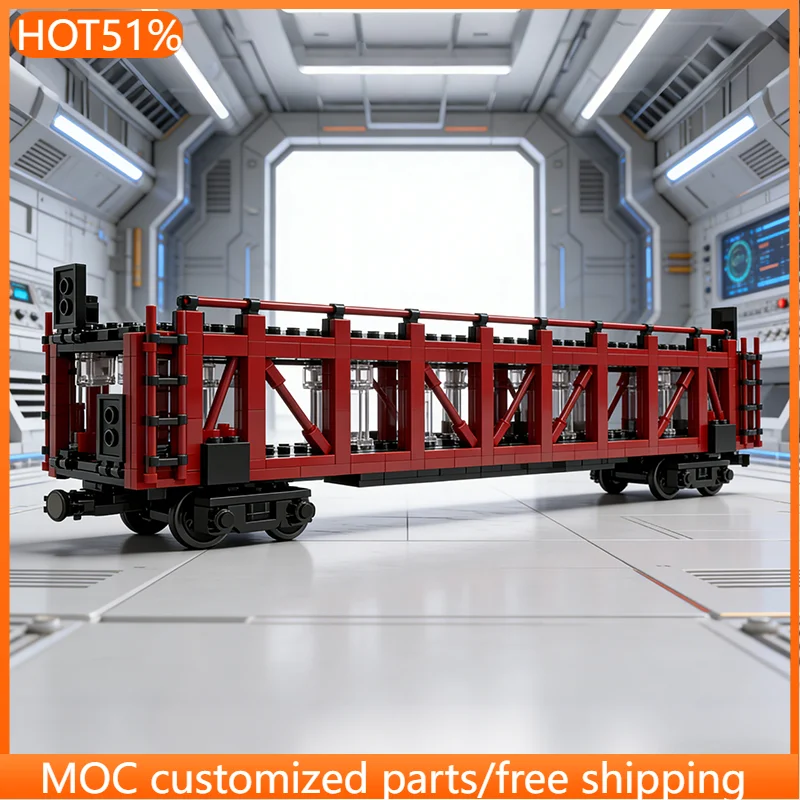 

673 PCS transport Automotive Transport Wagon MOC Customize Modular Building Block Simple Technology DIY Boys Festival Toy Gift