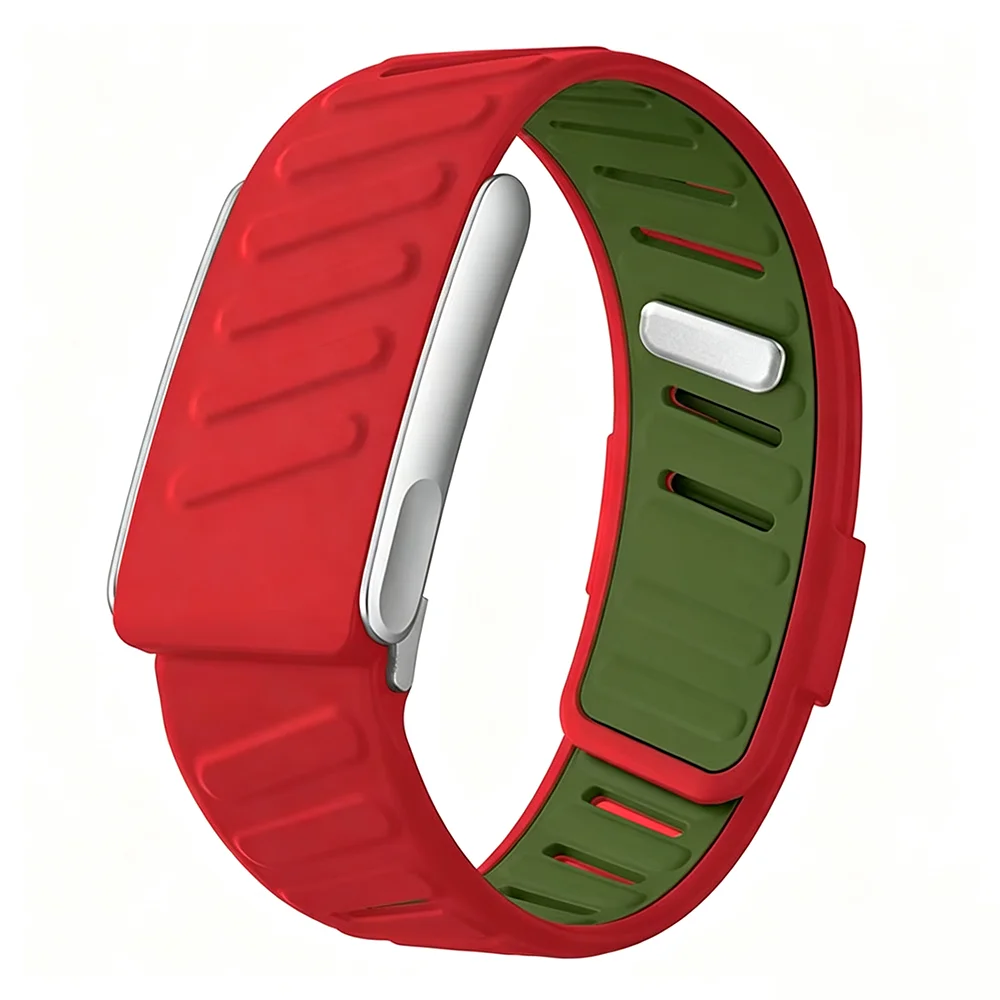 Premium Newest Suitable For Whoop 5.0 Two-Color Silicone Sports Strap Metal Frame Replacement Wristband For Whoop 5.0 MG Band