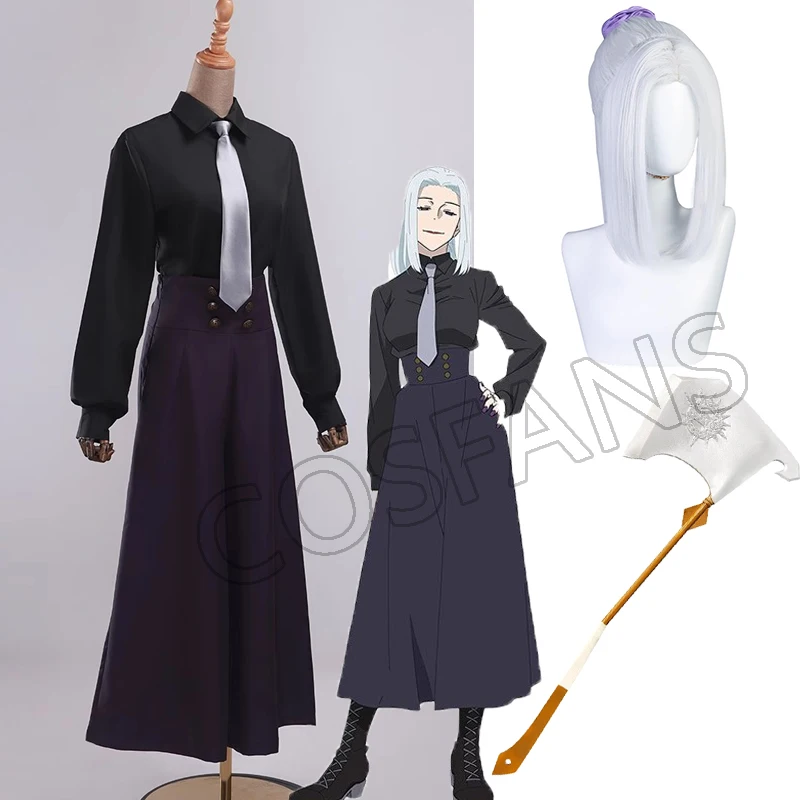 

Jujutsu Kaisen Mei Mei Cosplay Costume Wig Black Uniform Shirt Pants Tokyo Jujutsu High Shibuya Incident Halloween 120CM Prop