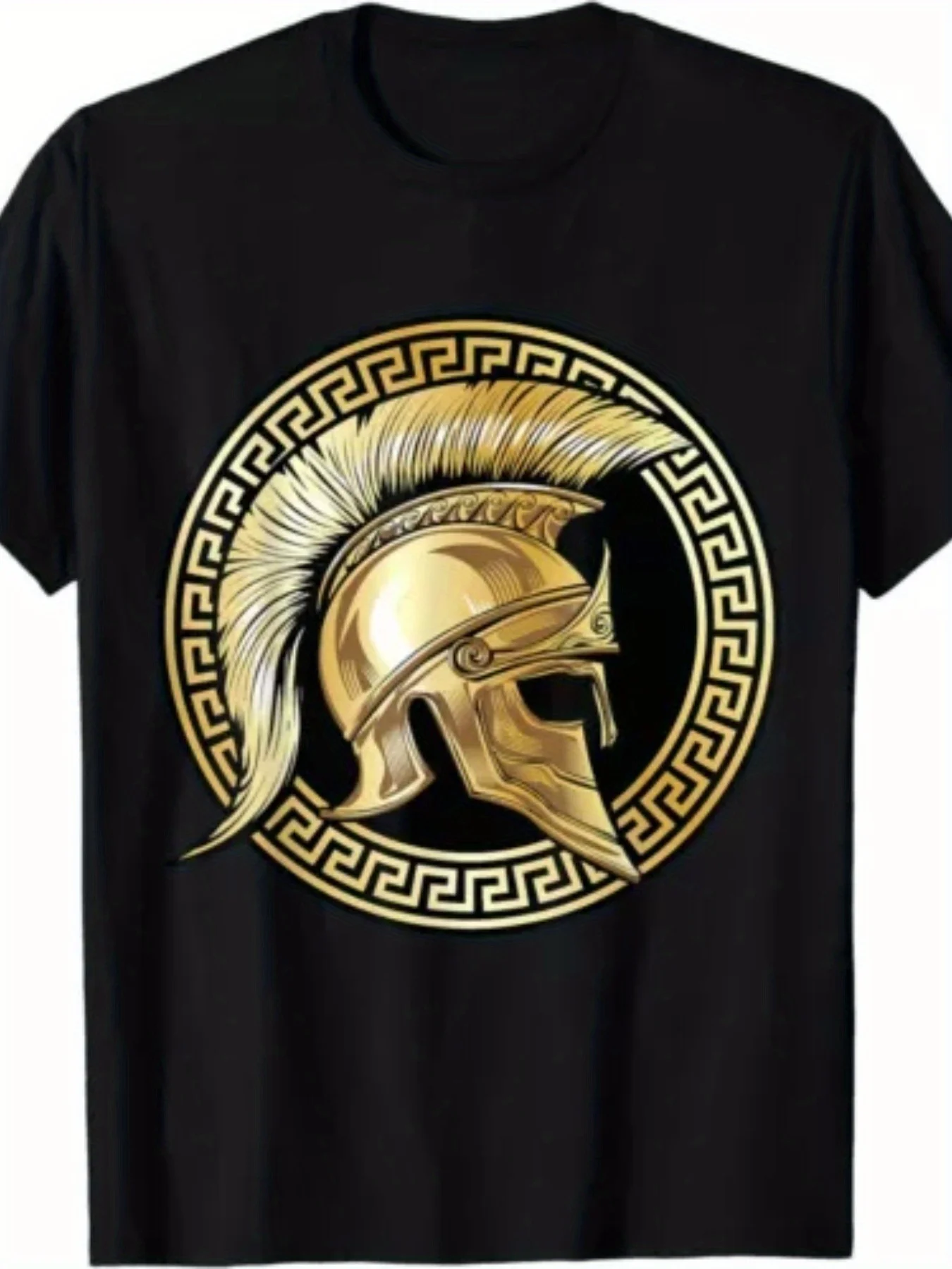 Mens Spartan Helmet Greek Gladiator TShirt
