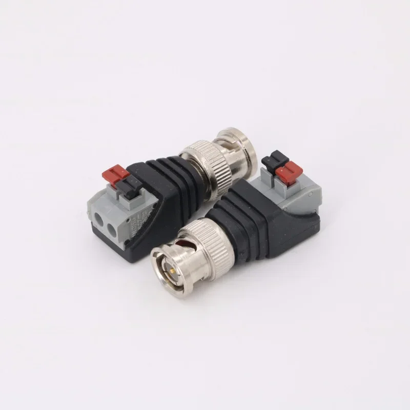 BNC macho para terminal extrudado conector, vigilância vídeo adaptador, imprensa-tipo, Q9 50ohm