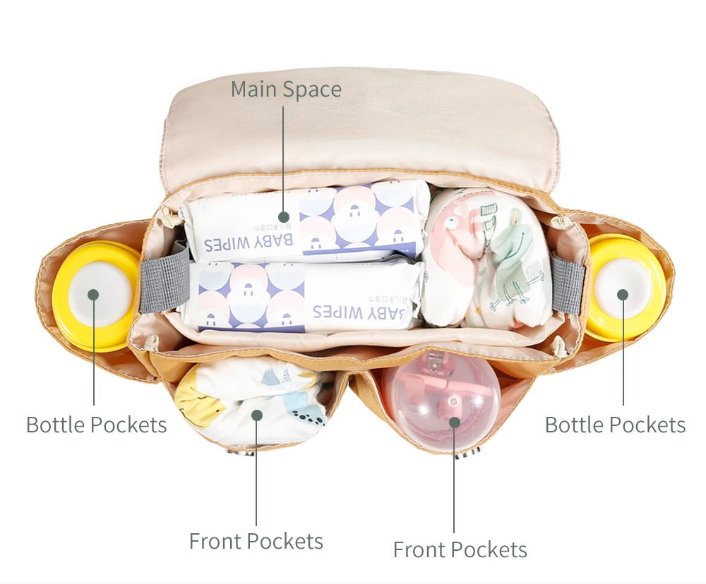 Baby Kinderwagen Tasche Kinderwagen Organizer Zubehör Kinderwagen Tasse Halter Abdeckung Trolley Organizer Tasche Reise Zubehör – Detail 3
