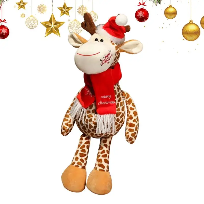 Plush Christmas Moose Stuffed Animal Reindeer Stuffed Animal Plush Moose Toy Home Christmas Decoration For Boys Girls Christmas