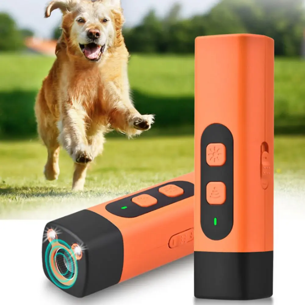 

Rechargeable Ultrasonic Pet Dog Repeller with LED Flashlight Remote Control Dog Training Repellents Anti Barking Professional