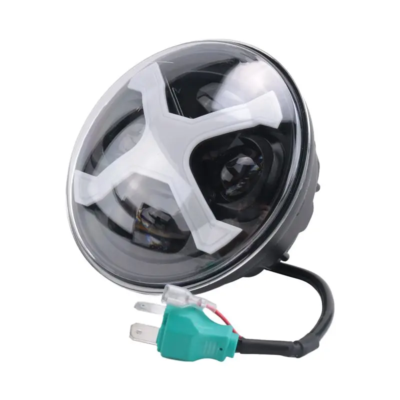 

Мотоциклетная круглая светодиодная фара 5,75 дюйма, 40 Вт, 5-3/4 дюйма, фара для Sportster Iron 883, Street Rod Street Bob Softail-T48C