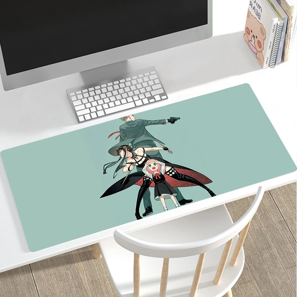 Spy X rodzina podkładka pod mysz Anime Mausepad dywan Kawaii akcesoria biurowe komputer stancjonarny klawiatura Deskmat podkładka pod mysz XXL Tapis