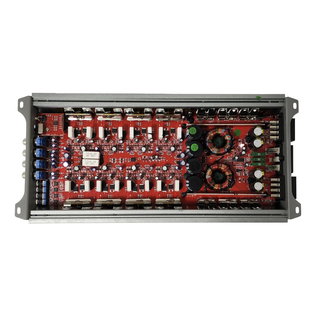 Sound Quality Automotive Speaker Amplifier RMS 80W 8-Channel Peak 9800W 6-Channel Automotive Amplifier Class AB
